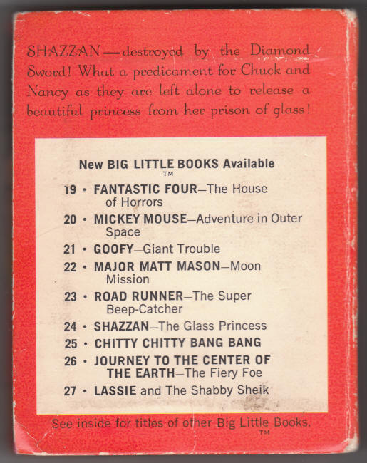 Shazzan Big Little Books 24 back cover