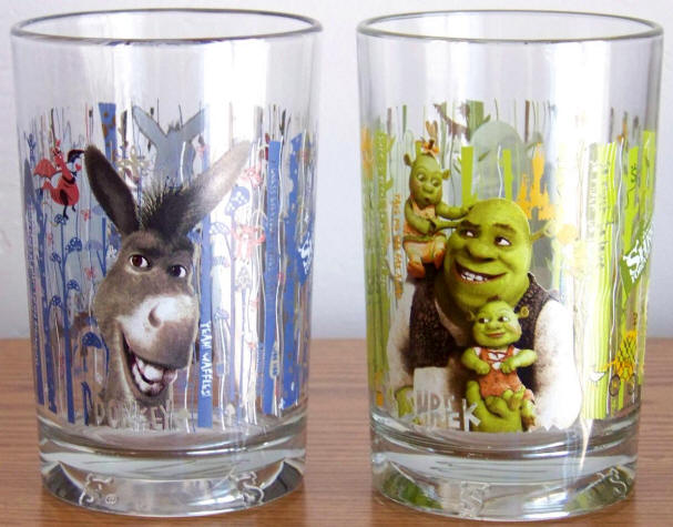 Shrek Forever After McDonalds Promotional Glasses
