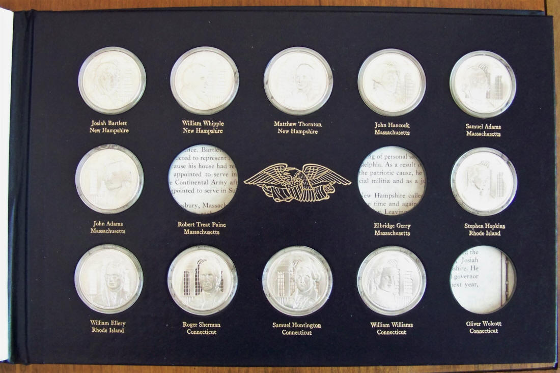 1972-76 Official Signers Medals Silver Proof Binder Page 1