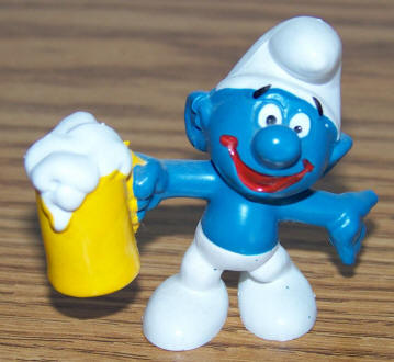 Smurf with Beer Mug #20078 PVC
