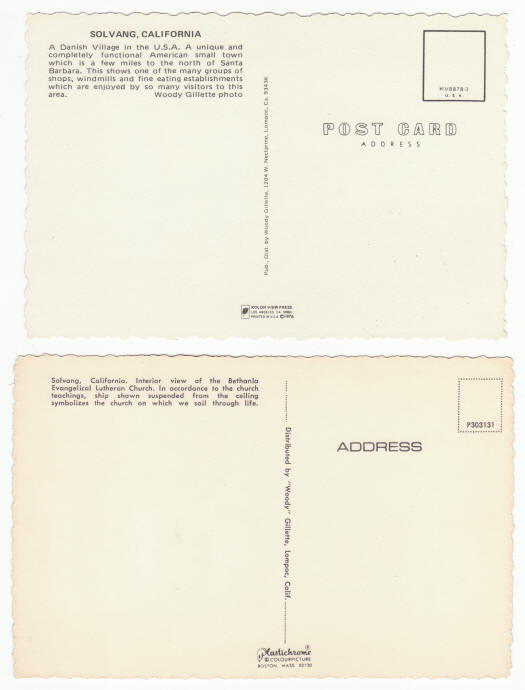 Solvang California Post Cards