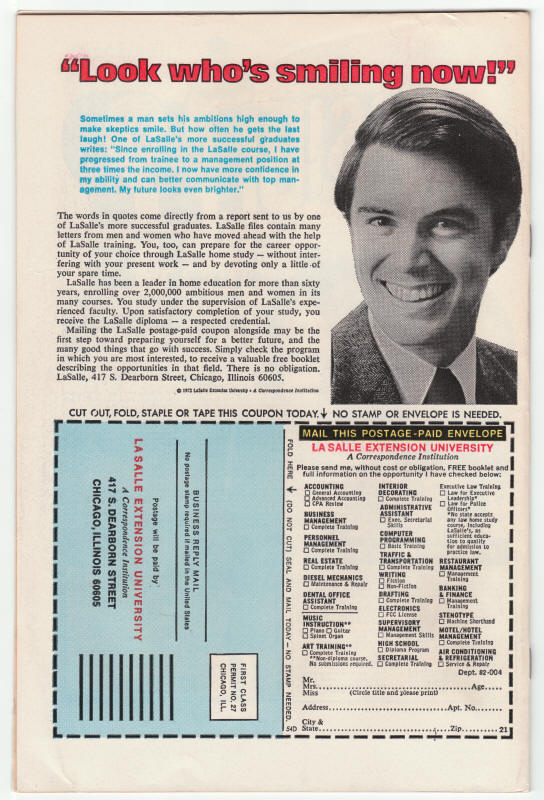 Son Of Satan #7 back cover