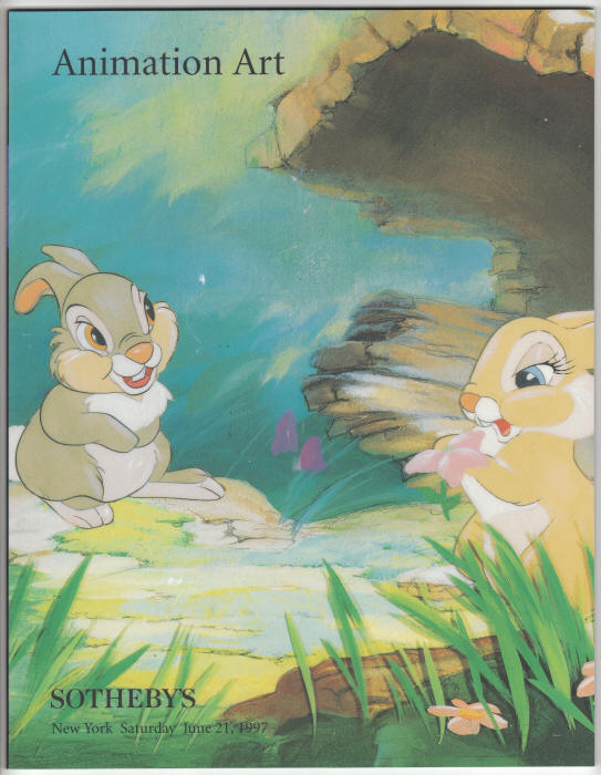 Sothebys Animation Art Auction Catalog June 1997 front cover