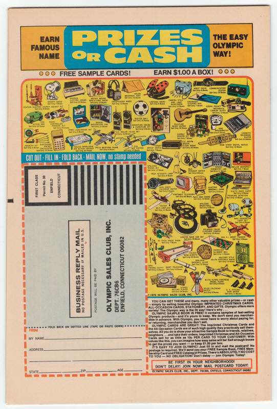 Space 1999 Comics #7 back cover