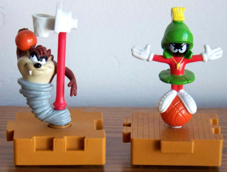 McDonalds Space Jam Happy Meal Toys Tasmanian Devil Marvin The Martian