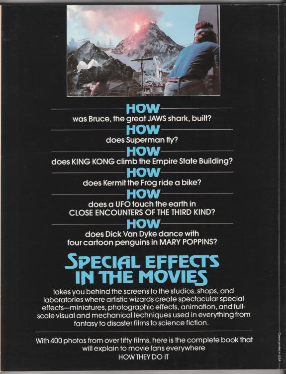Special Effects In The Movies back cover