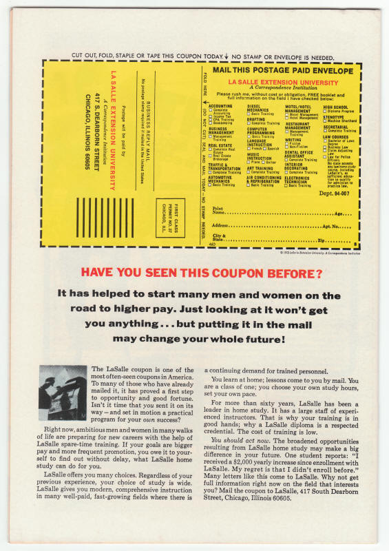 Special Marvel Edition #14 back cover