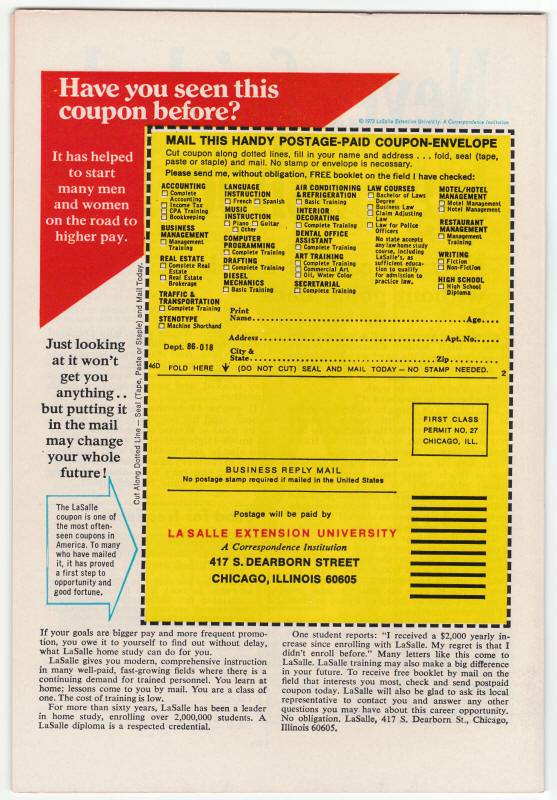 Special Marvel Edition #9 back cover