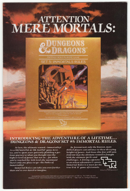 The Spectacular Spider-Man #122 back cover