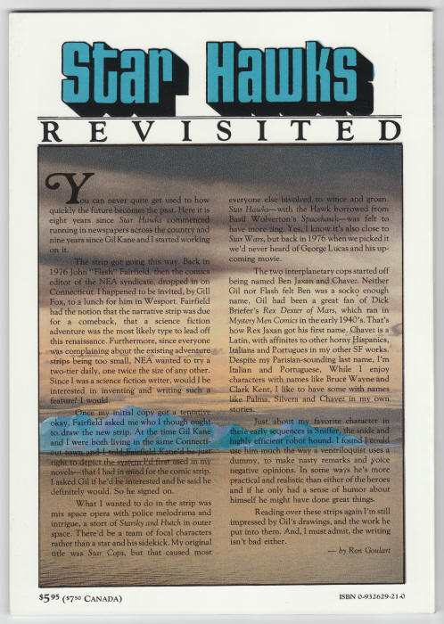 Star Hawks Books 1 back cover