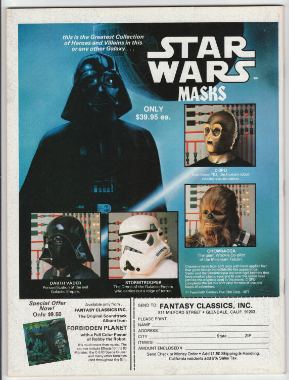 Starlog #16 back cover