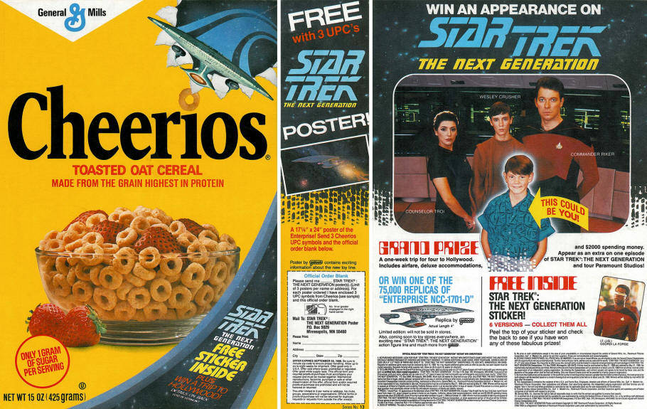 Cheerios Star Trek The Next Generation Sticker Premiums