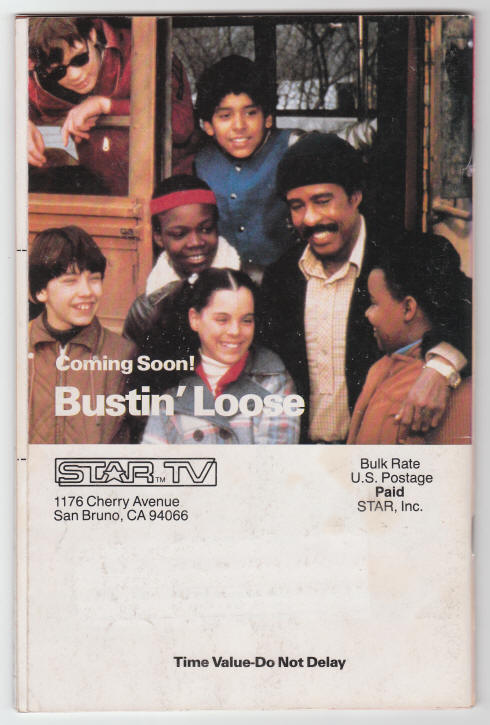 Star TV Guide February 1982 back cover