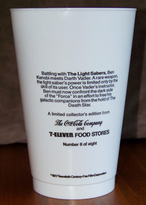 Star Wars 7-11 Coke Cup #8 back