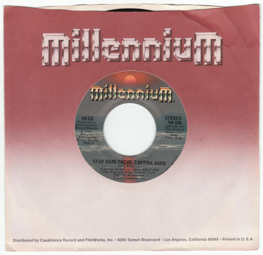 Star Wars Theme Cantina Band 45RPM Single Sleeve by Meco