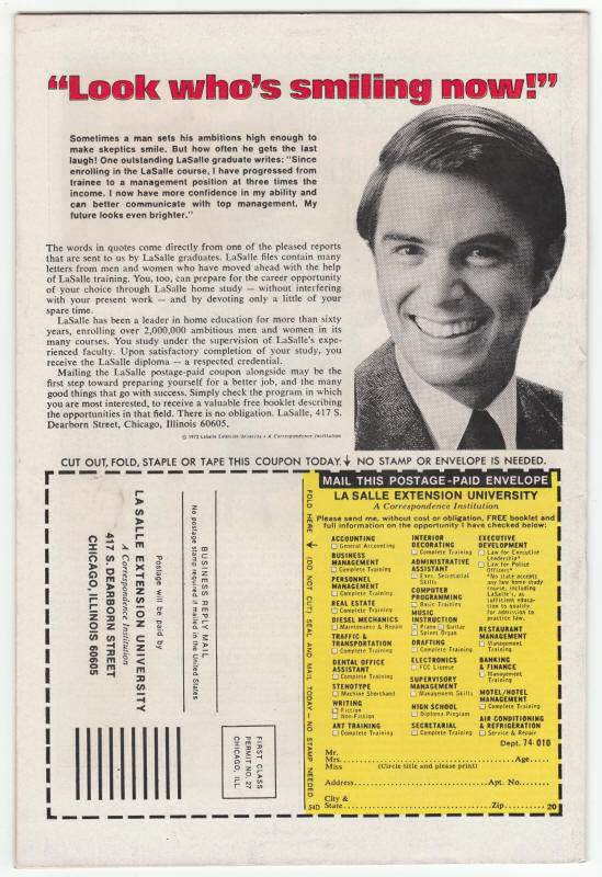 Strange Tales #184 back cover