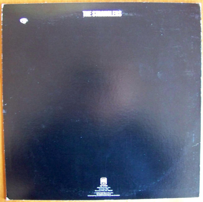 The Stranglers Black And White Limited Edition Promotional Album back jacket