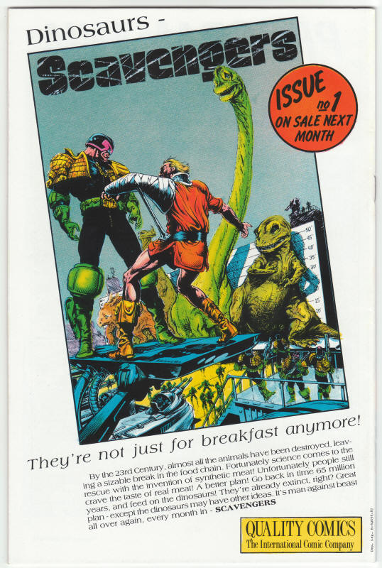 Strontium Dog #7 1986 Regular Series back cover