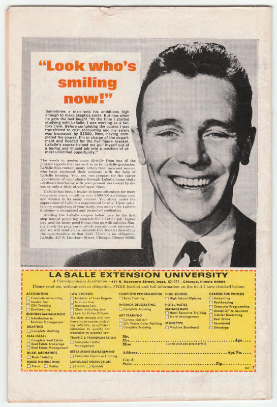 The Sub-Mariner #55 back cover