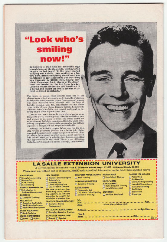 The Sub-Mariner #56 back cover