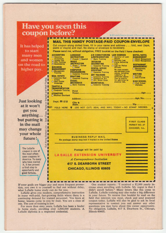 The Sub-Mariner #59 back cover