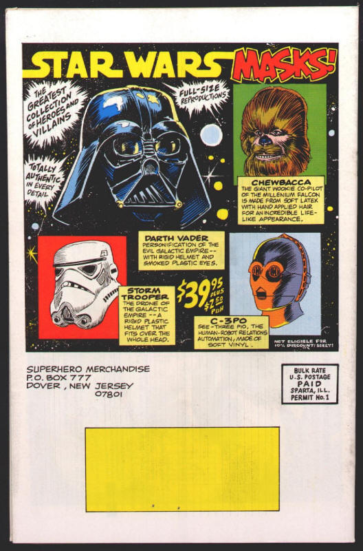 The Superhero Catalogue #6 back cover