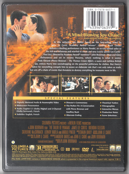 The Tailor Of Panama Special Edition DVD