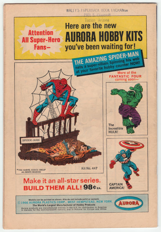 Tales Of Suspense #87 back cover