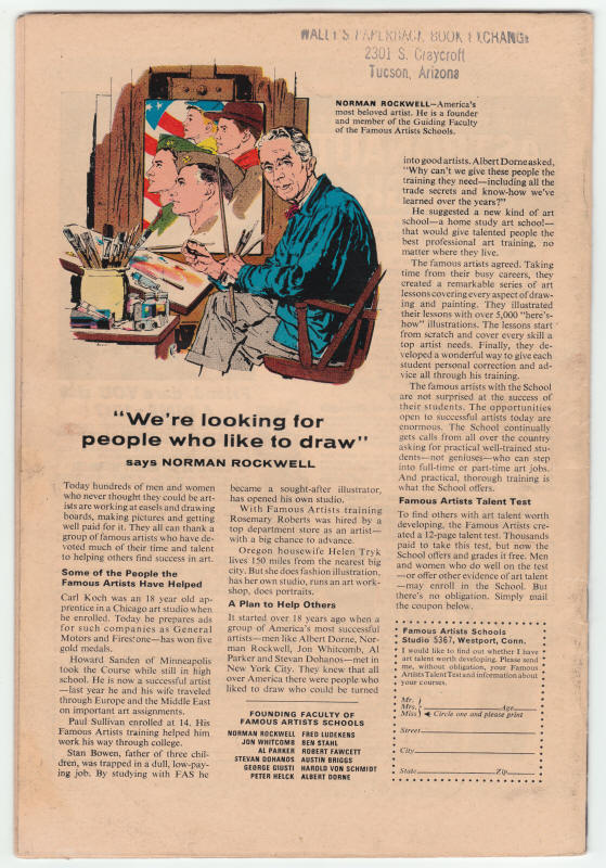 Tales Of Suspense #89 back cover