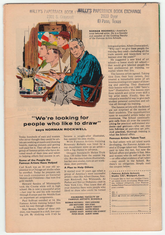 Tales Of Suspense #90 back cover