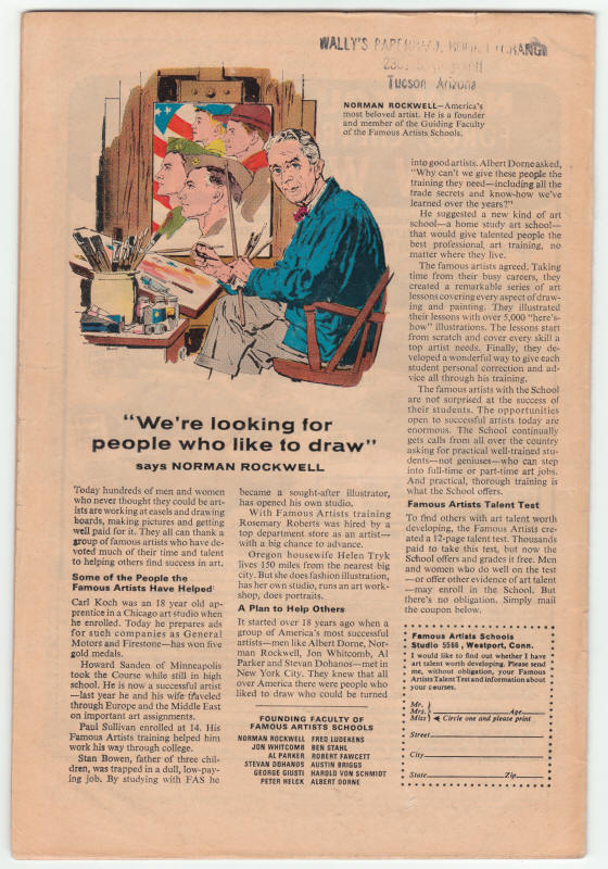 Tales Of Suspense #95 back cover