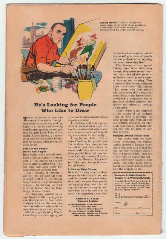 Tales To Astonish #73 back cover