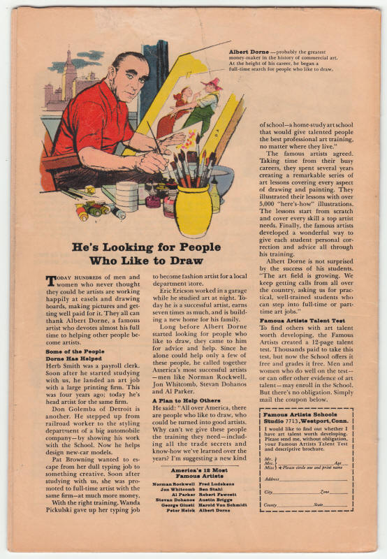 Tales To Astonish #74 back cover