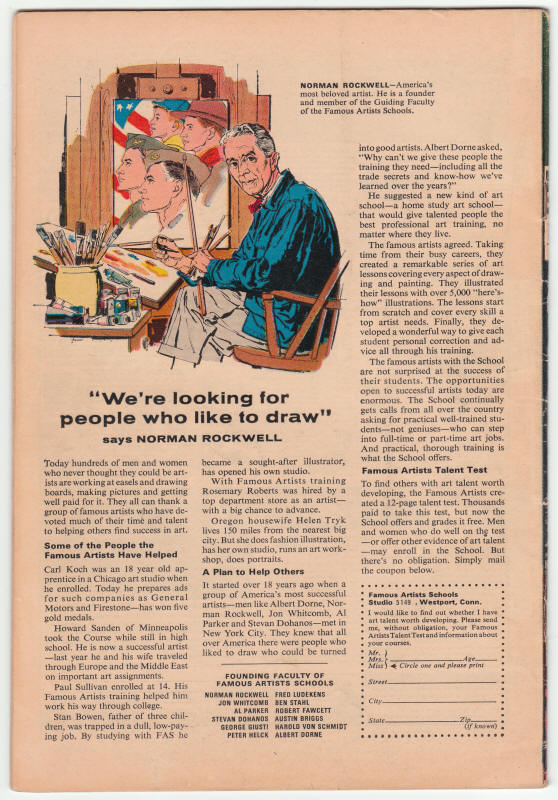 Tales To Astonish #86 back cover