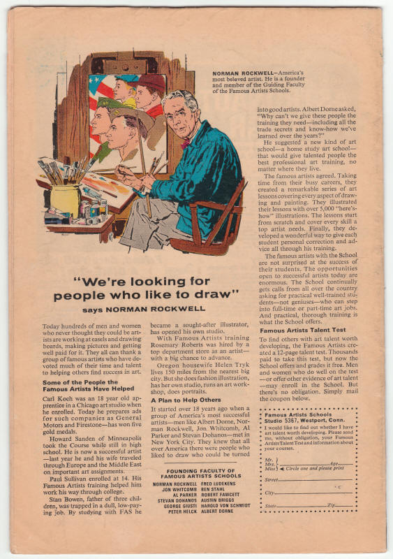 Tales To Astonish #91 back cover