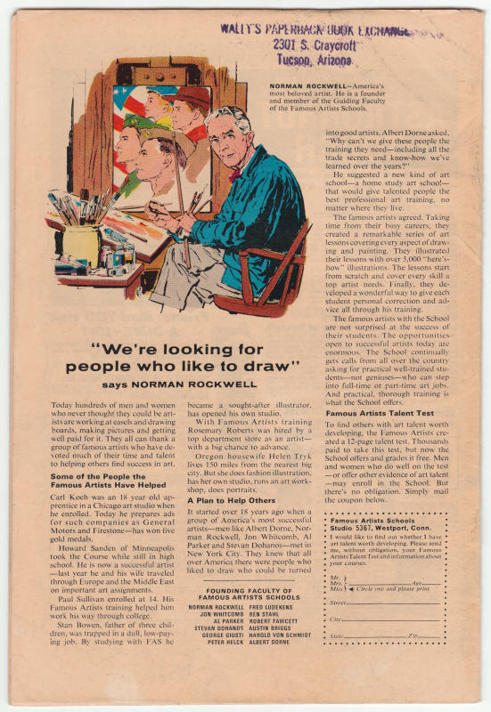 Tales To Astonish #92 back cover