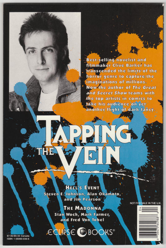 Clive Barker Tapping The Vein Book 4 back cover
