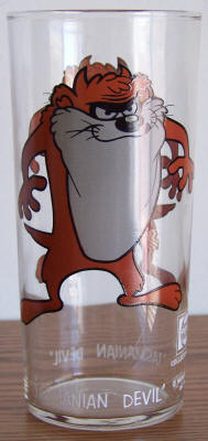 Tasmanian Devil Pepsi Glass
