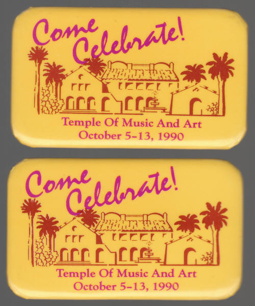 Temple Of Music And Art 1990 Buttons