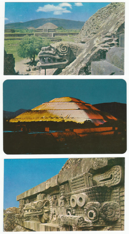 Teotihuacan Mexico Post Cards 1970s