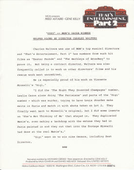 Thats Entertainment Part 2 Production Notes