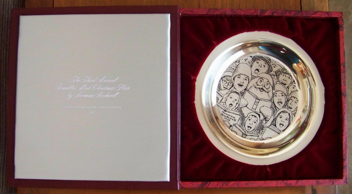 Norman Rockwells The Carolers Sterling Silver Plate