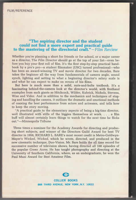 The Film Director back cover