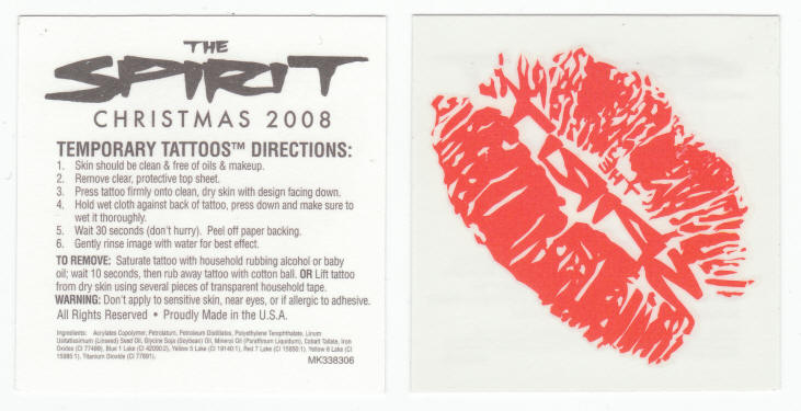 The Spirit Temporary Tattoo Promo