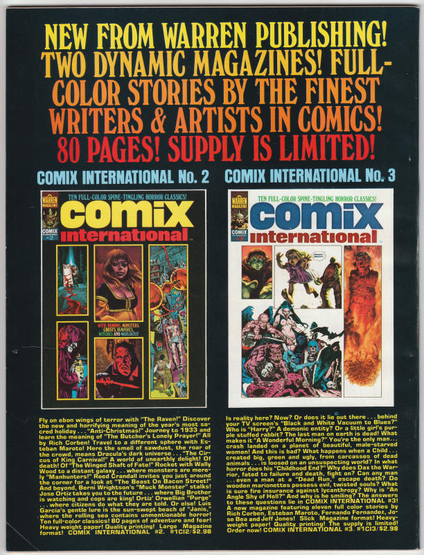 The Spirit Magazine #13 back cover