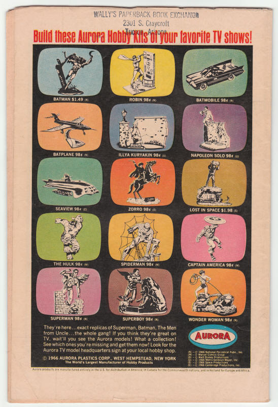 Thor #138 back cover