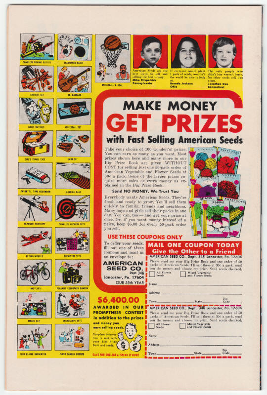 Thor #212 back cover