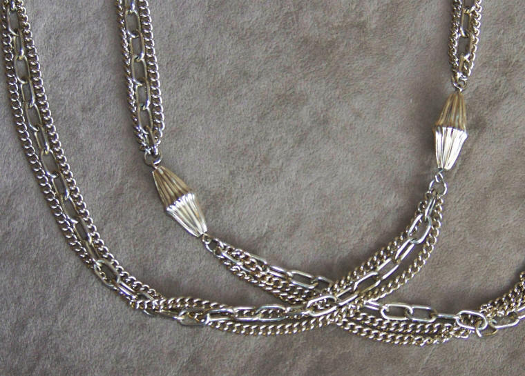 59 Inch Flapper Style 3 Strand Necklace