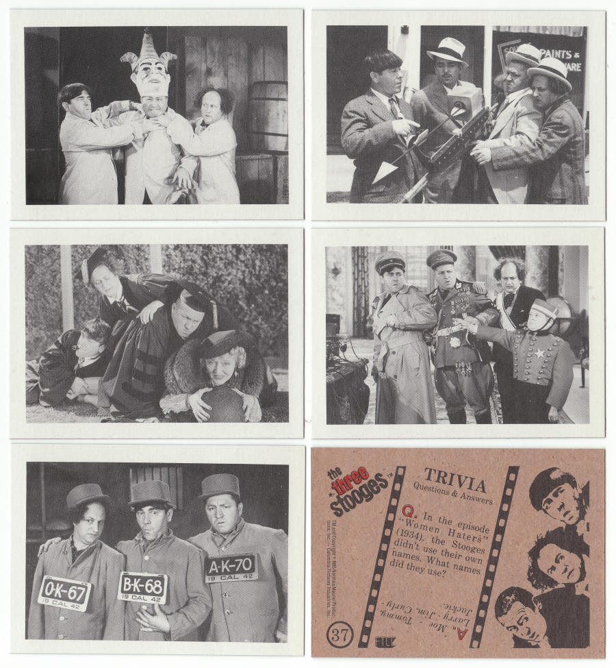 1985 FTCC The Three Stooges Trading Cards