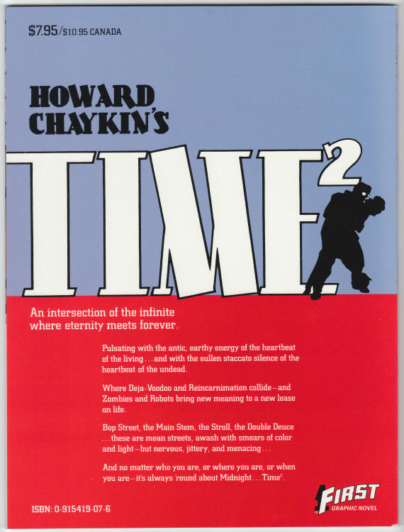 First Comics Graphic Novel 9 Time Squared The Epiphany back cover